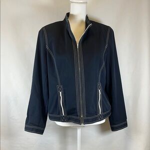 Doncaster Nautical Inspired Jacket Women's Size 14 Cotton Silk Blend Lightweight